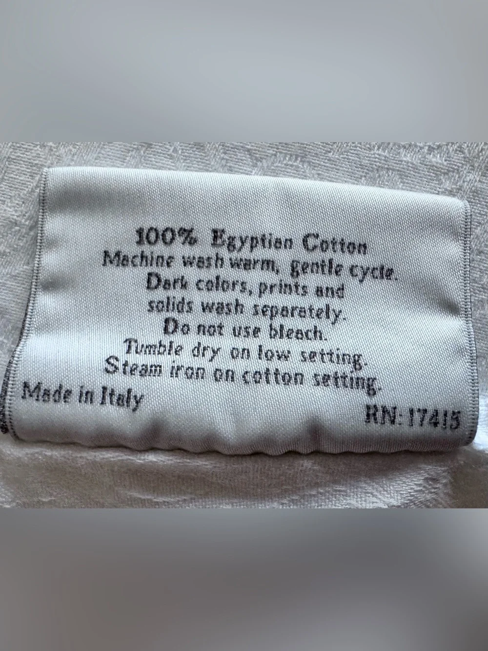 SFERRA Egyptian Cotton White Paisley Jacquard Flat Sheet Italy